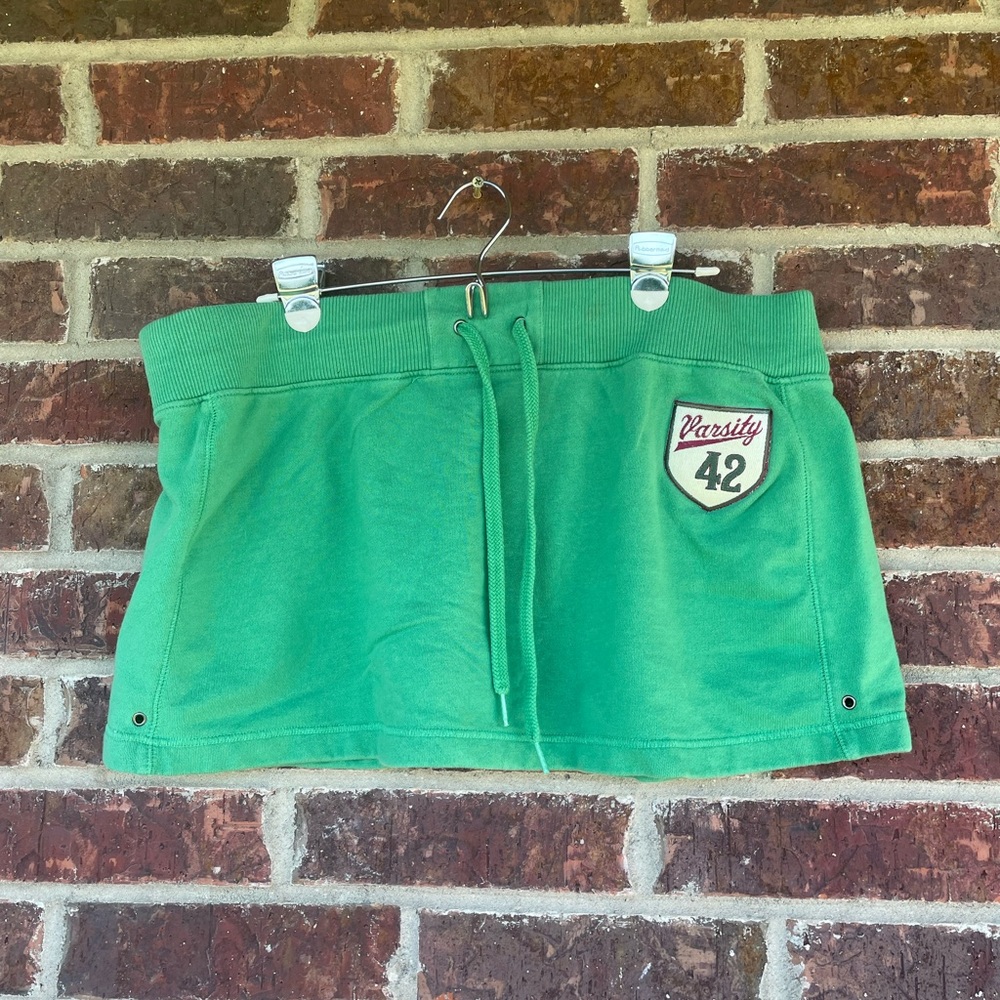 Women’s Old Navy Green Ultra Low Waist Cotton Skirt Size XL